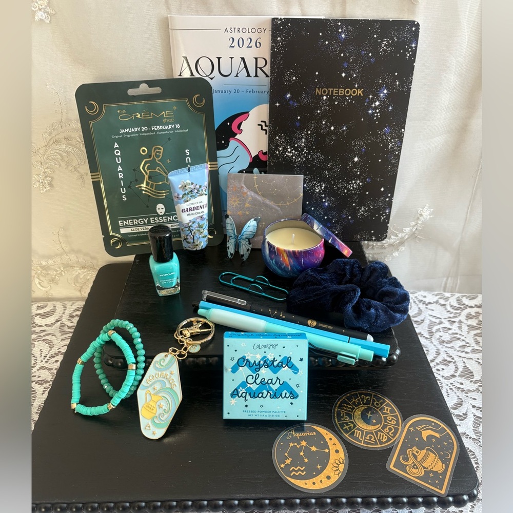 Aquarius Zodiac Self-Care Gift Bundle 💎 Astrology Inspired Gift Set - Picture 2 of 9